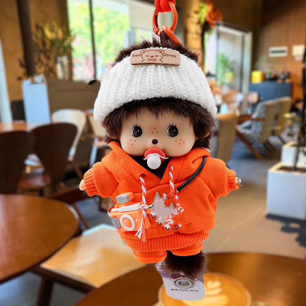 

New model ‌Monchhichi Plush Toy Keychain Funny Animal Hat Backpack Cartoon Character Pendant Car Pendant Christmas
