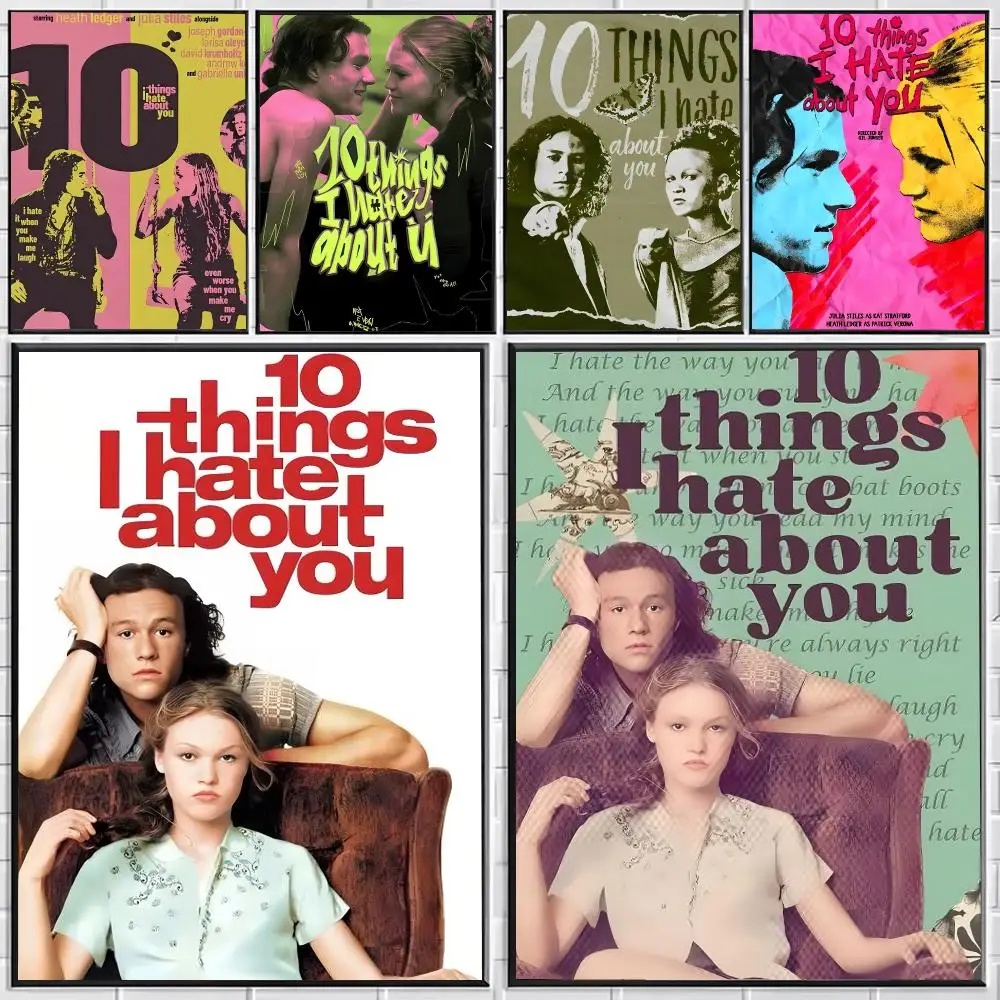 Romantic Comedy 10 Things I Hate About You Poster Stylish Wall Art for Bedroom Living Room Bar Café Home Decor Gift
