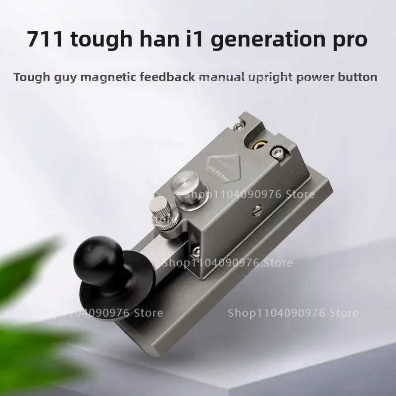 CCZ 711 PRO Magnetic Electric Key Feedback Rebound Direct Bond Force CW Morse Mini Key 3.5mm Audio Port Aluminium Alloy