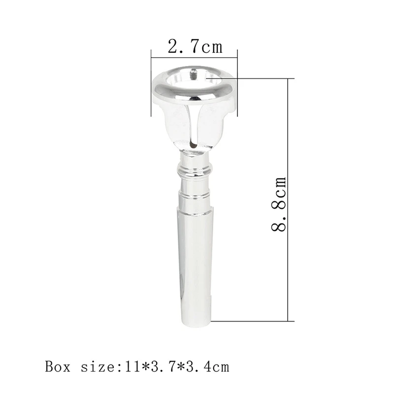 Bocchini per tromba Standard placcati in argento da 1 pezzo allenatore per bocchino per tromba professionale