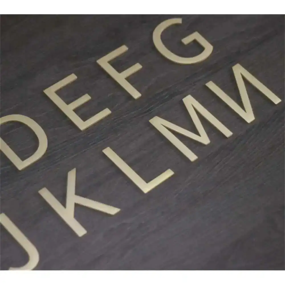 Original Nordic Simple Creative Brass Numbers English Letters Home Number Plate Wall Decoration