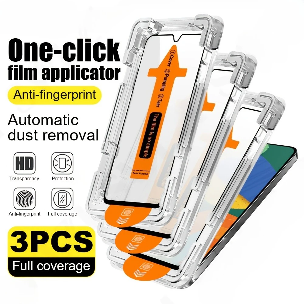 

3pcs Protective Film for Samsung Galaxy A56/A55/A53/A36/A26/A16/A06/A05 Tempered Glass A05S/A55 5G/A35/A25/A15/A54 Phone Glass