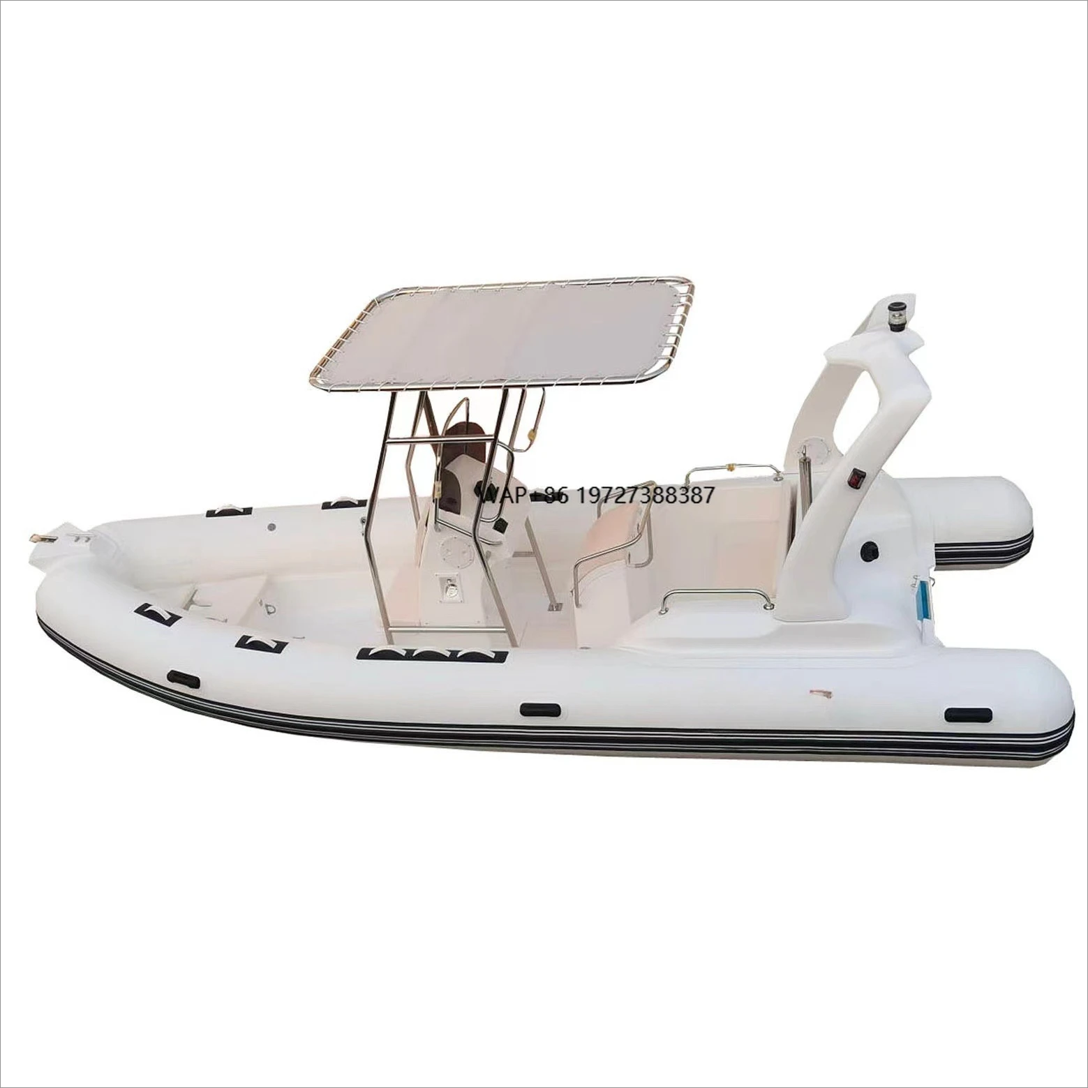 

19ft RIB 580 Heavy Duty Luxury Hypalon/PVC Tube Fiberglass Hull RIB Inflatable Boat
