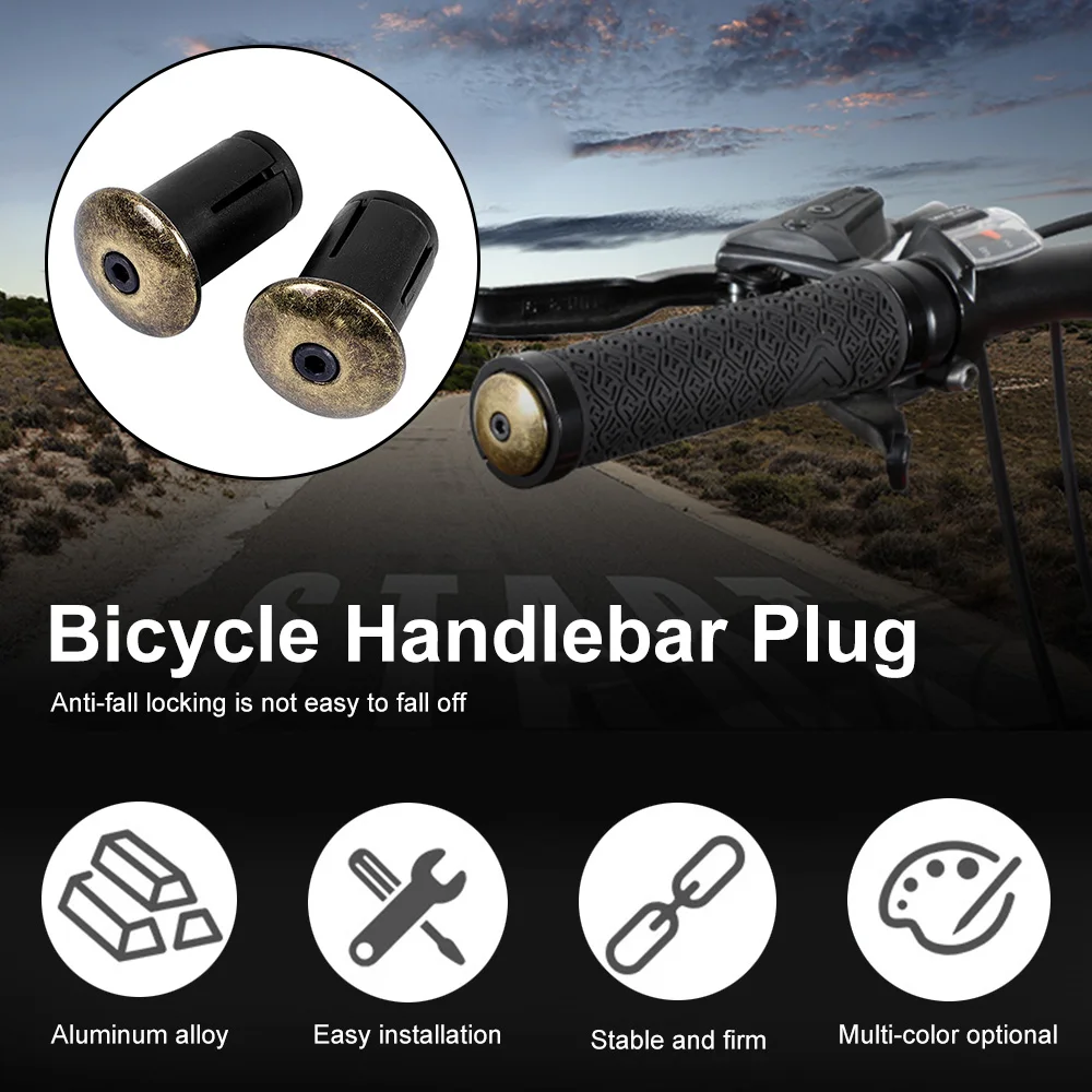 1 Pair Bicycle Grip Plugs Handle Bar End Cap Retro MTB Road Bike Bar End Plugs for Handlebar Grip Bicycle Accessories