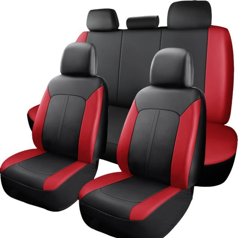 Capa de assento de carro acolchoada de couro PU de carro de luxo de 5 lugares, adequada para captador de SUV de carro, capas de assento de proteção surround completo