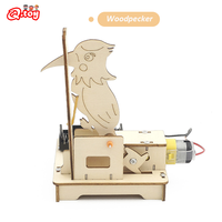 DIY Woodpecker Assemble Model Science Toys Children Technologia Experimental Tool STEM Kit Learning Educational Wooden Puzzle
