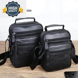 Business Retro NEW Men's Messenger Shoulder Strap Bags Genuine Leather Crossbody Handbag Fashion High quality pack