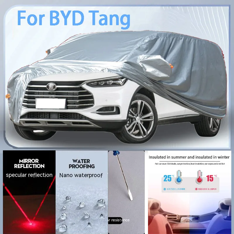 

For BYD Tang Full Car cover with UV protection and Winter Insulation roles,Rainproof,Snowproof Ati-frost properties.