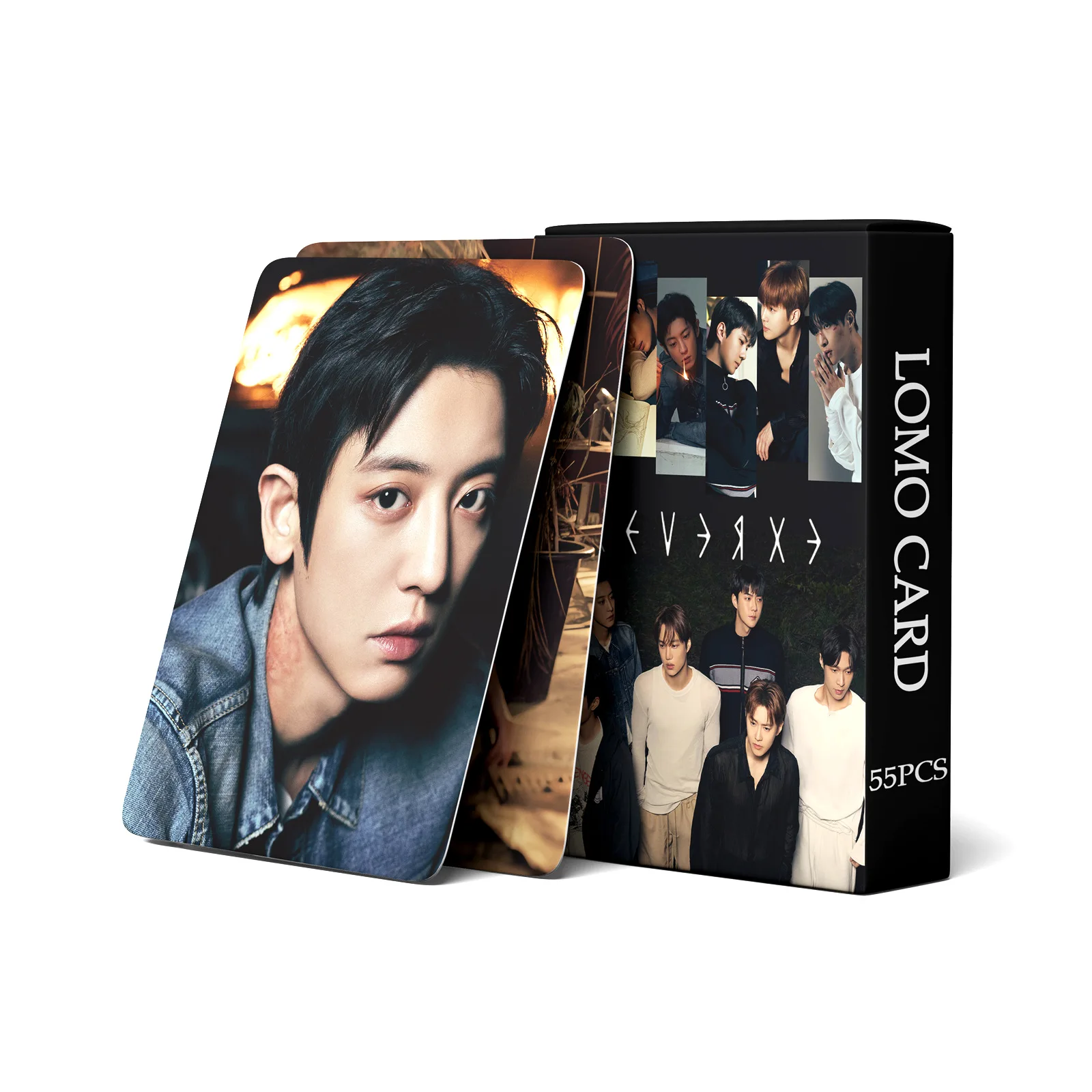 55pcs/Box Kpop Idol Comeback Album REVERXE PhotoCards XIUMIN BAEKHYUN Album EXIST For Lomo Cards Boy Girl Gift