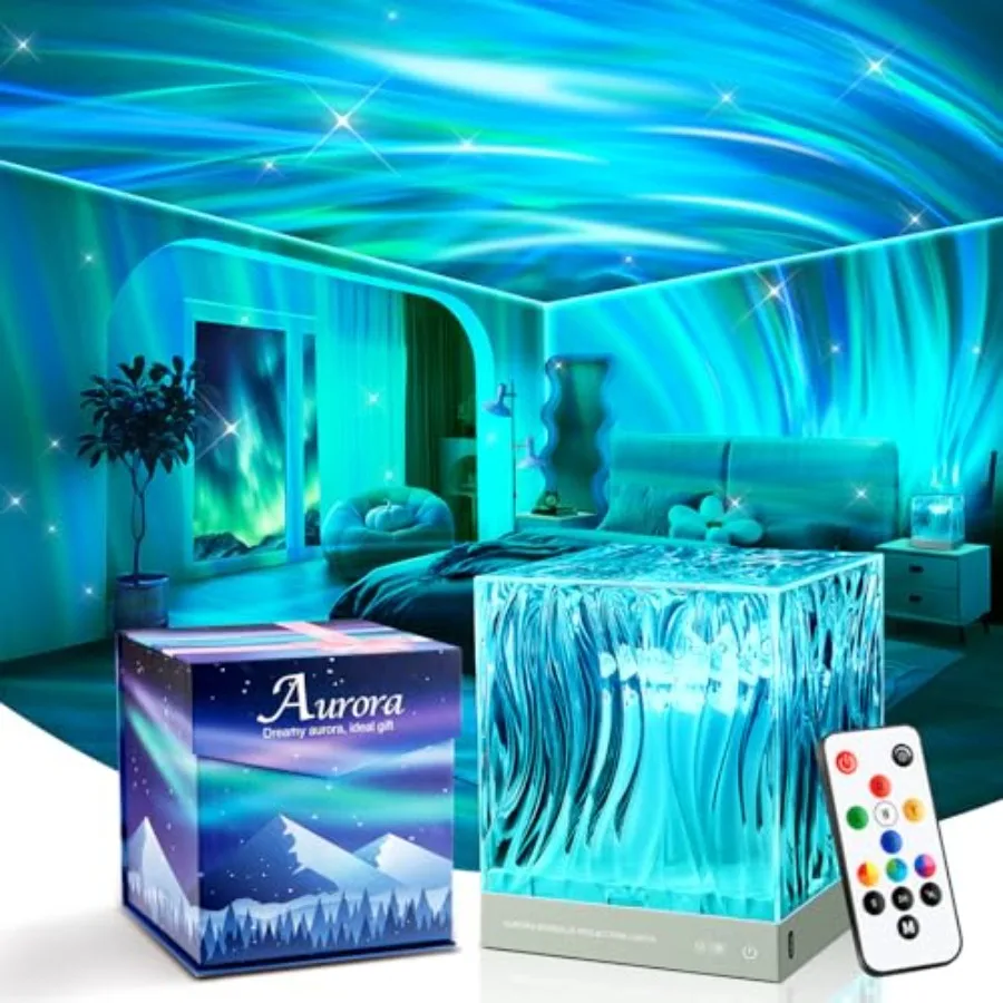 Northern Lights Projector Aurora Light Projector, 18-Color Sunset Lamp Cool Stuff for Teen Girls Game Room Decor for Teen Girls