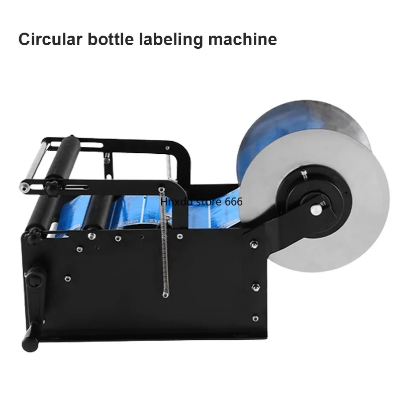 Manual Round Bottle Labeling Machine With Handle Bottle Labeler Label Applicator Metal Bottle Packing Machine