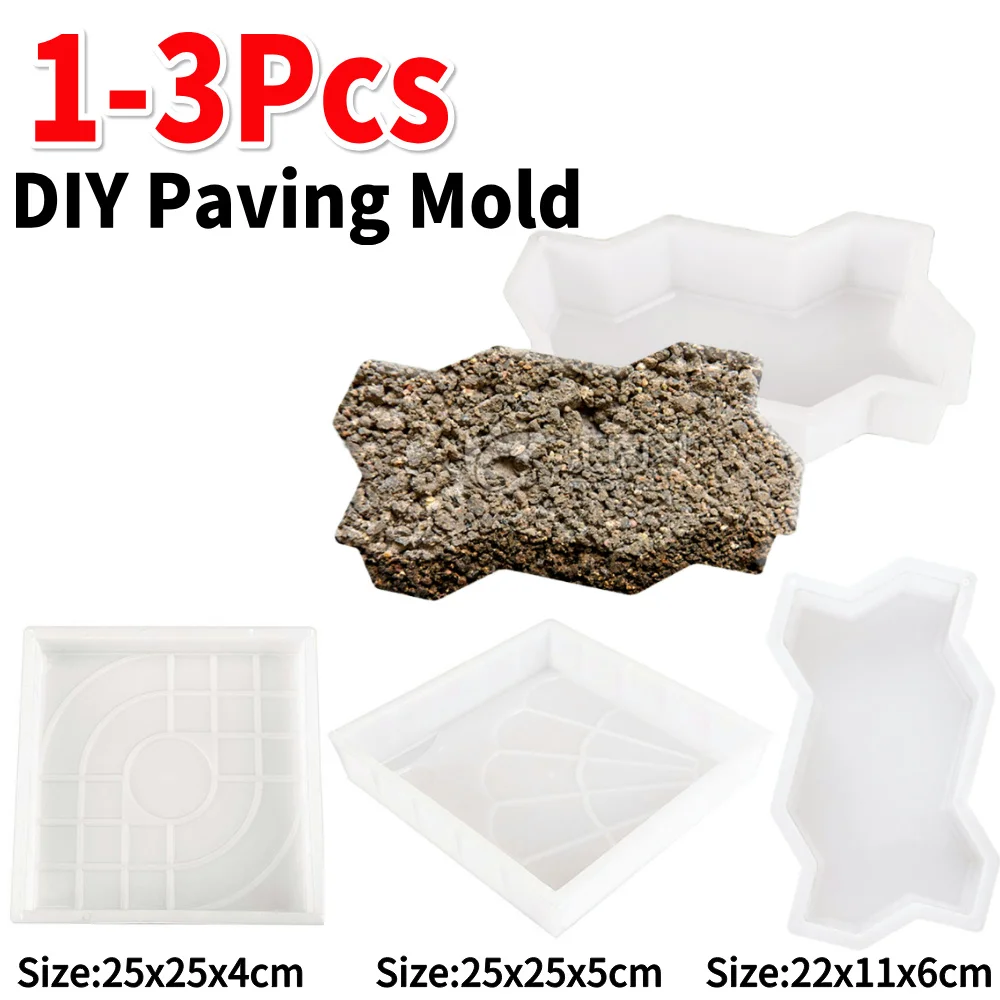 

DIY Paving Brick Mould Walk Maker Reusable Concrete Path Maker Mold Stepping Stone Paver Tools For Lawn Patio Yard Garden