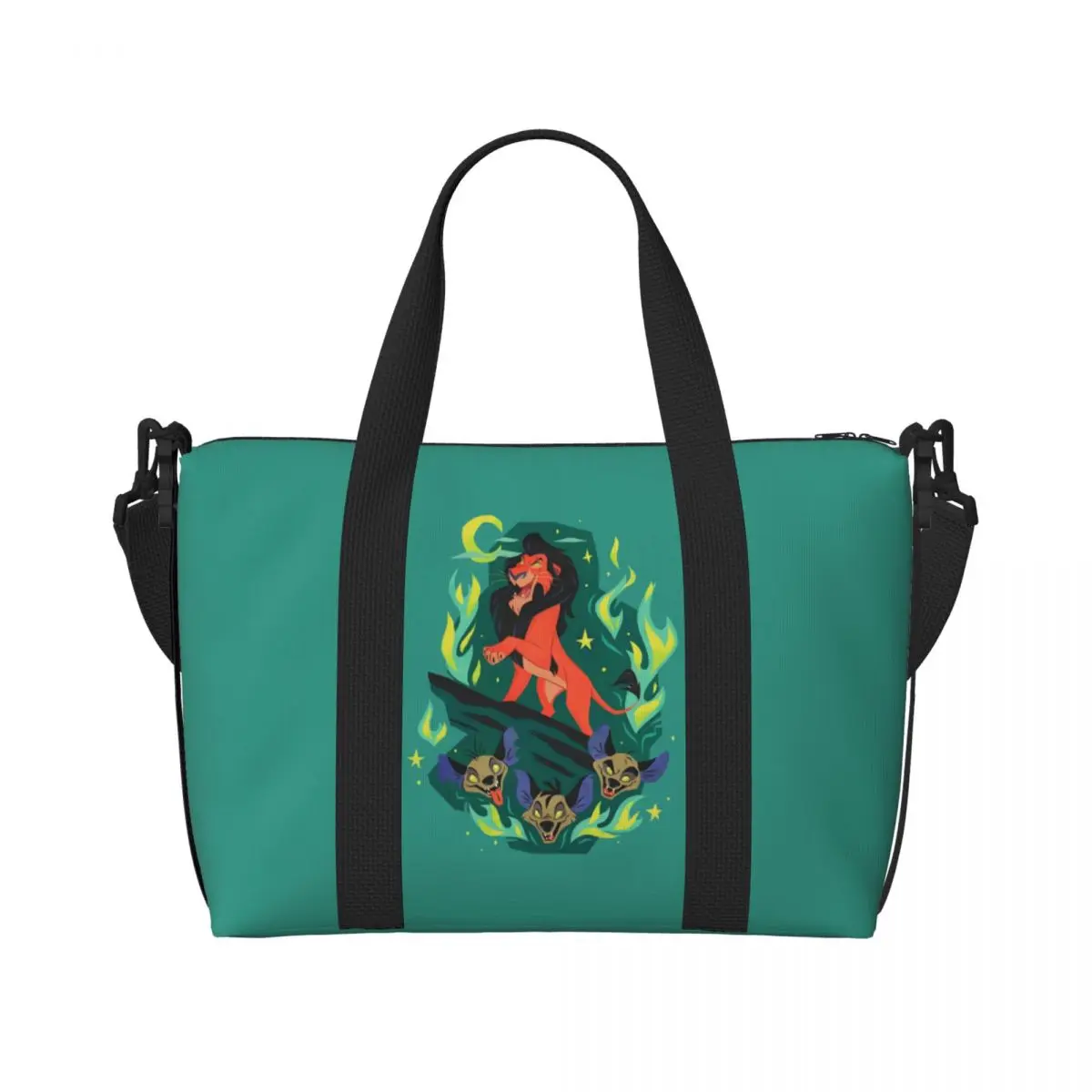 

Custom The Lion King Beach Tote Bag for Women Cartoons Large Compartment Beach Gym Travel Bags