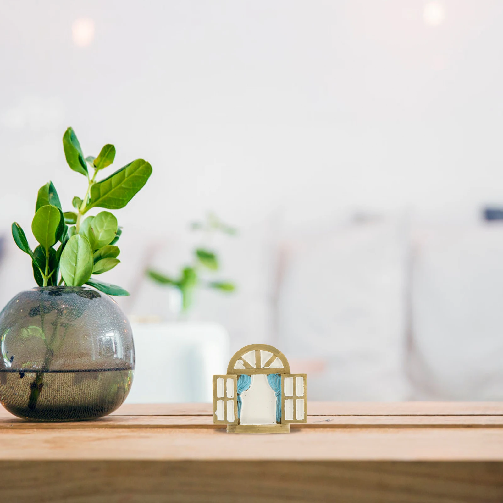 

4Pcs Mini Resin Window Ornaments Micro Landscape Decoration Props Good Quality Material Stable Performance Mini Resin Window