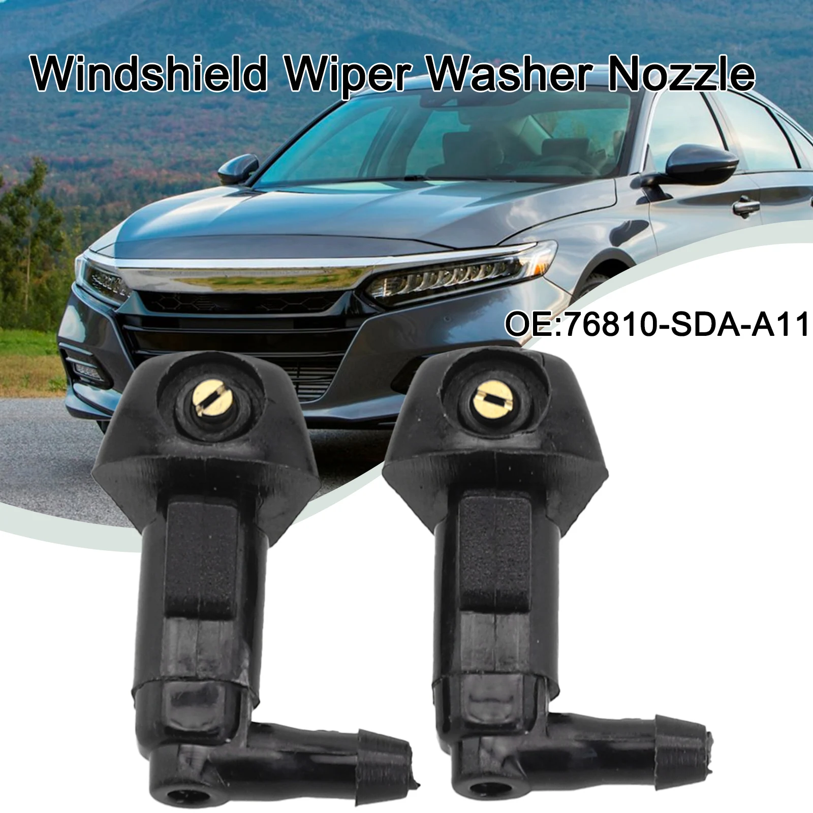 

8 8 8 8 8 8 8 2Pcs Car Windshield Washer Jet Nozzle 76810-SDA-A11 For Honda For Civic 2006-11 Windshield Washer Nozzle