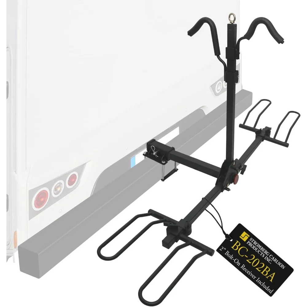 

Folding 2-Bike Platform Hitch Rack with Bumper Attachment for 2 Hitch Receivers or RV Bumpers