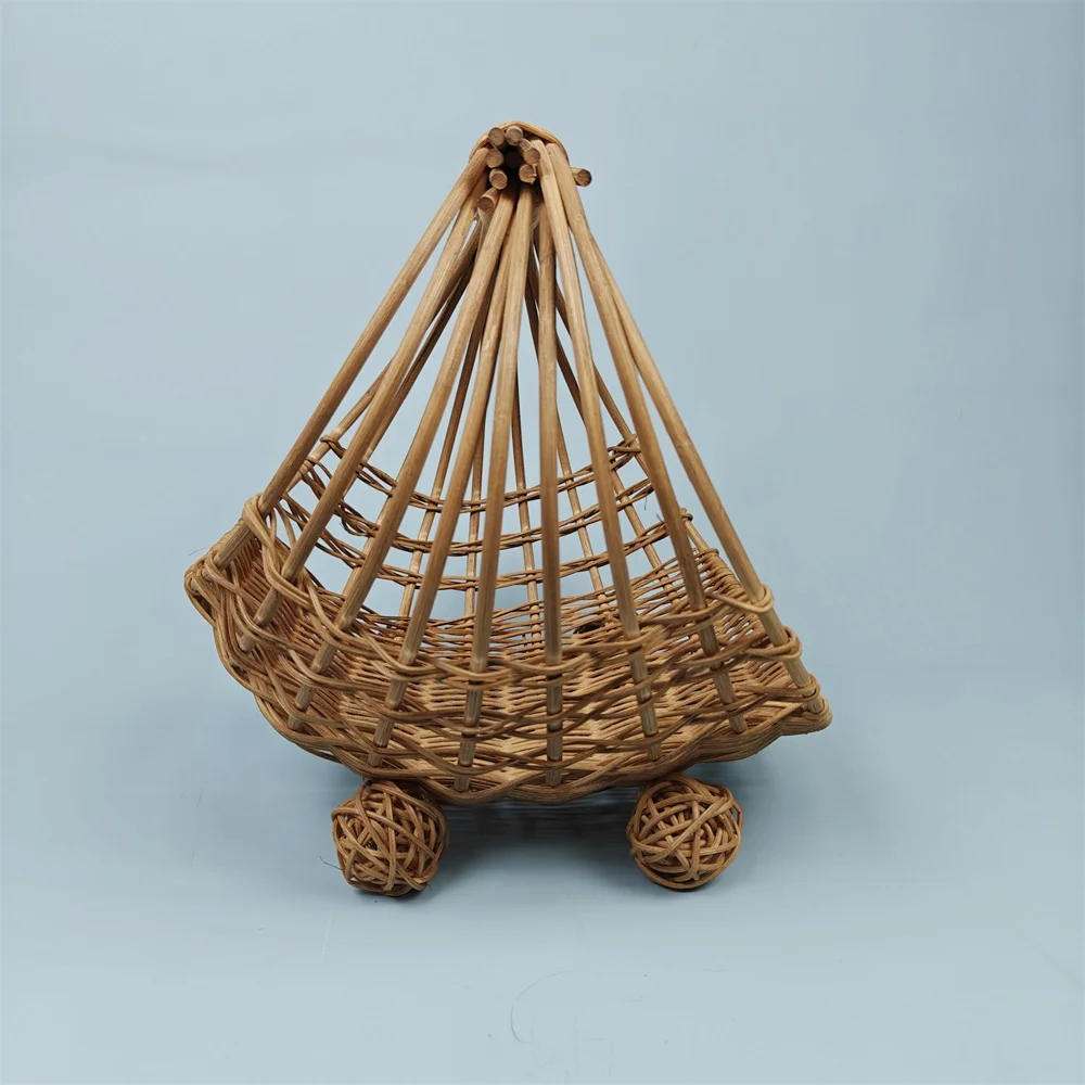 Newborn Bird Nest Posing Prop Newborn Photography Chair Baby Photoshoot Props Basket with Wheel Fotografia Accessories Cribs Bed