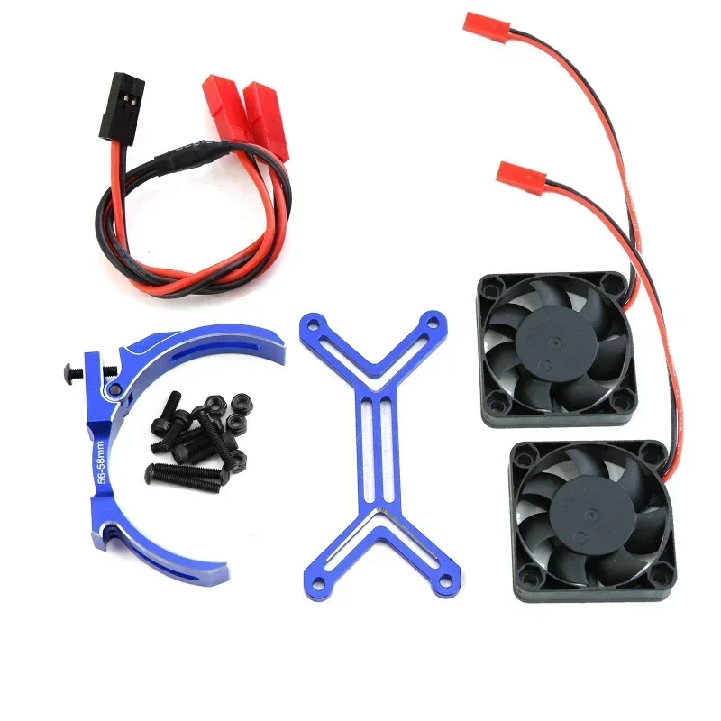 5687 56113 dissipador de calor do motor ventilador de refrigeração duplo dissipador de calor 56-58mm para 1/5 trxs xmaxx xrt arrma kraton peças de atualização