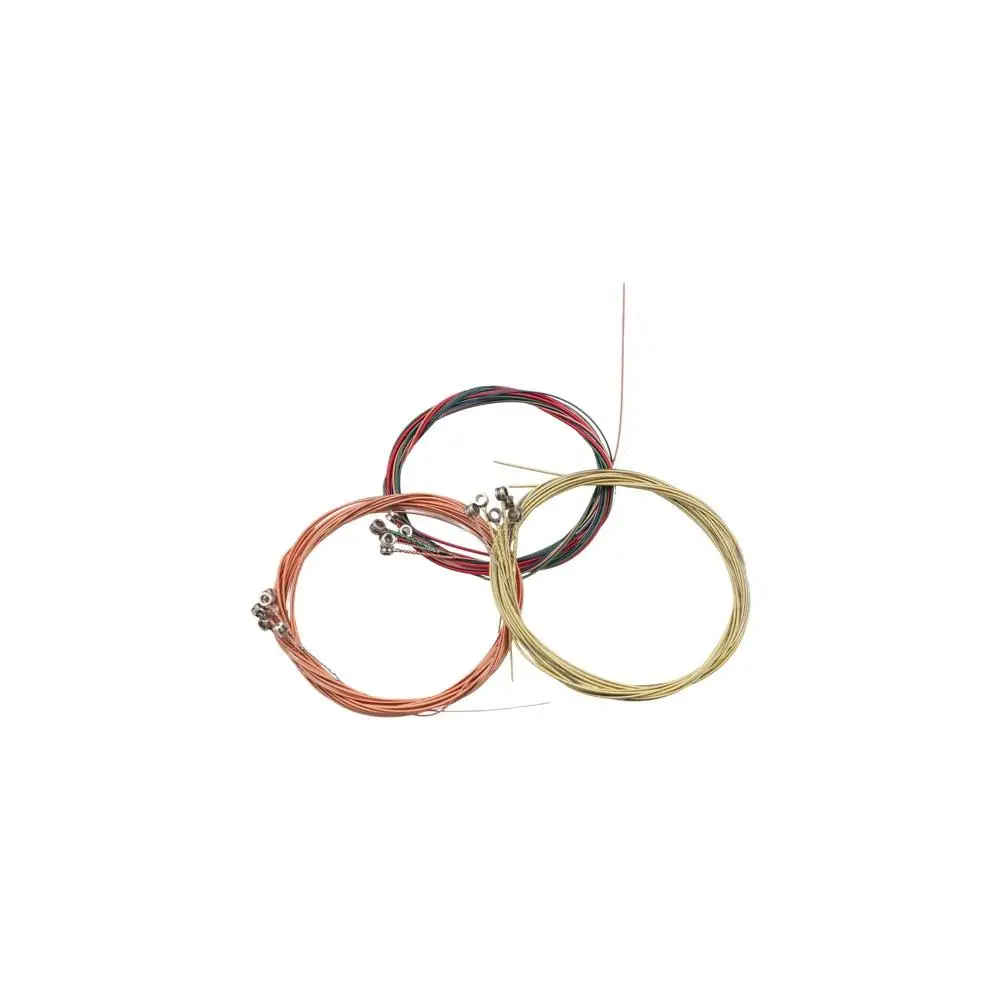 

6 Strings Acoustic Guitar Strings Rainbow Colorful Brass Guitar Steel Strings Red Copper Anti Oxidation Coating