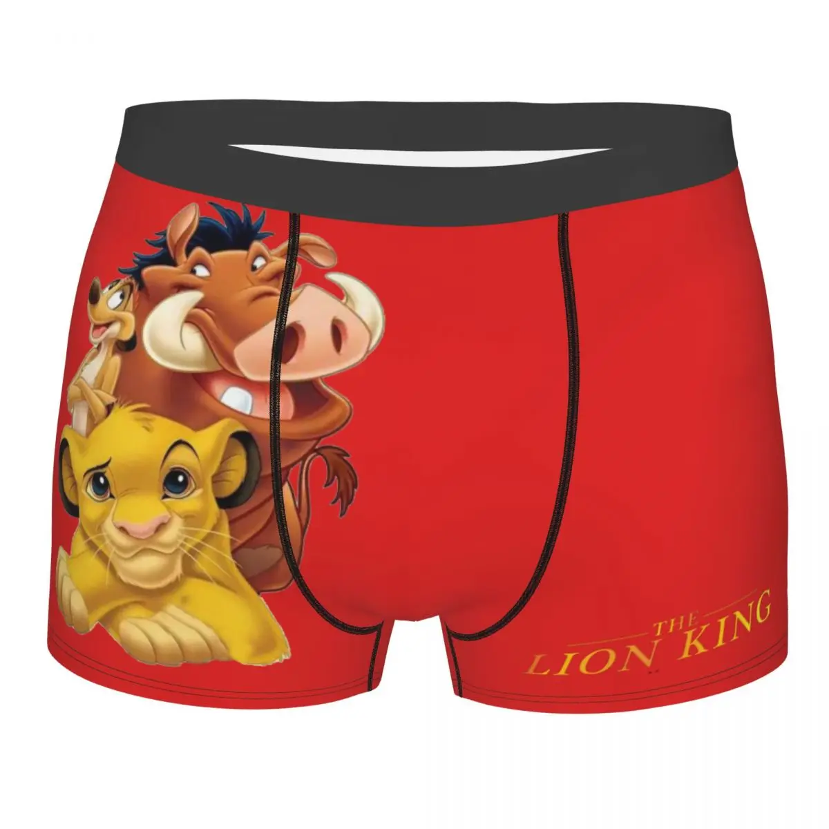 Disney｠The Lion King｠Film Simba Timon And Pumbaa Classic Underpants Cotton Panties Men\'s Underwear Comfortable Boxer Briefs