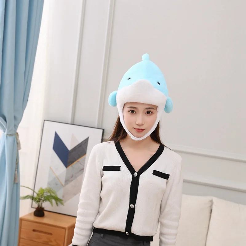 

Dolphin Hat Cartoon Animal Headwear Funy Cute Festival Halloween Carnival Party Anime Cosplay Unisex