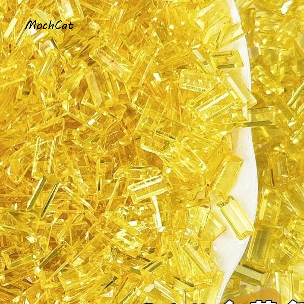 Transparent Ice Strip Fill Material 3*7mm Acrylic DIY Squishy Bobo Ball Colorful 100g Slime Handmade Fillers Jewelry Accessories