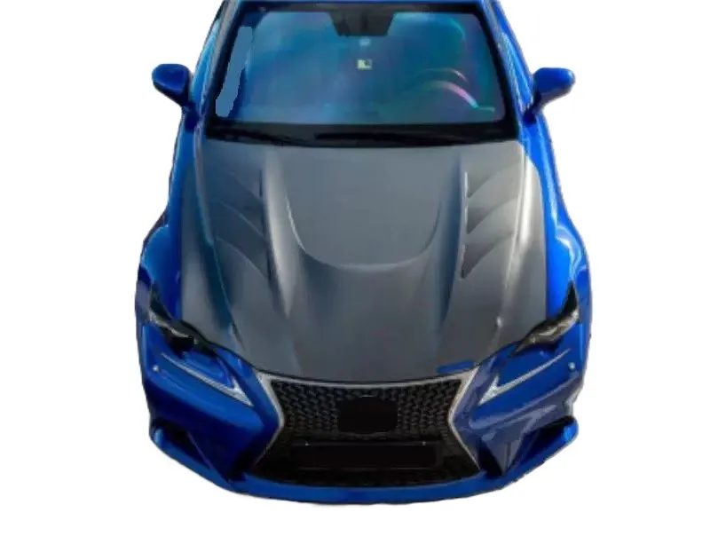 For IS250 IS350 IS300 IS200T 2006-2015 MV Style Vented Engine Hood Carbon Fiber