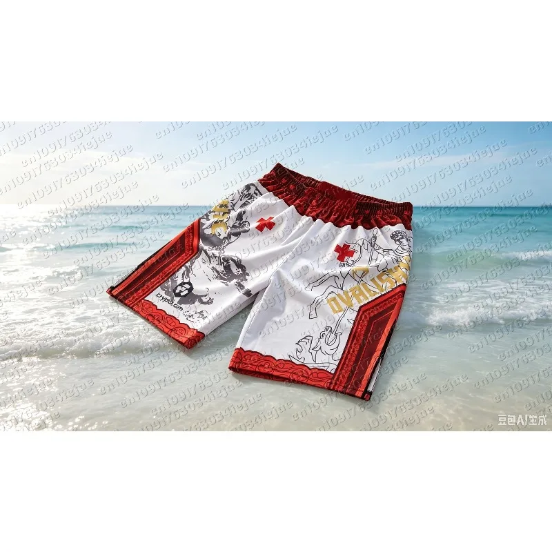 MMA Fight Shorts Martial Arts Training Boxing Sports Shorts for Men and Women Kid Loose Fit Polyester Fiber Daily Wear