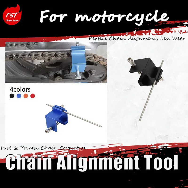 Motorcycle chain straightener chain straightening device adjustment device positioning straightening tool Chain Alignment Tool