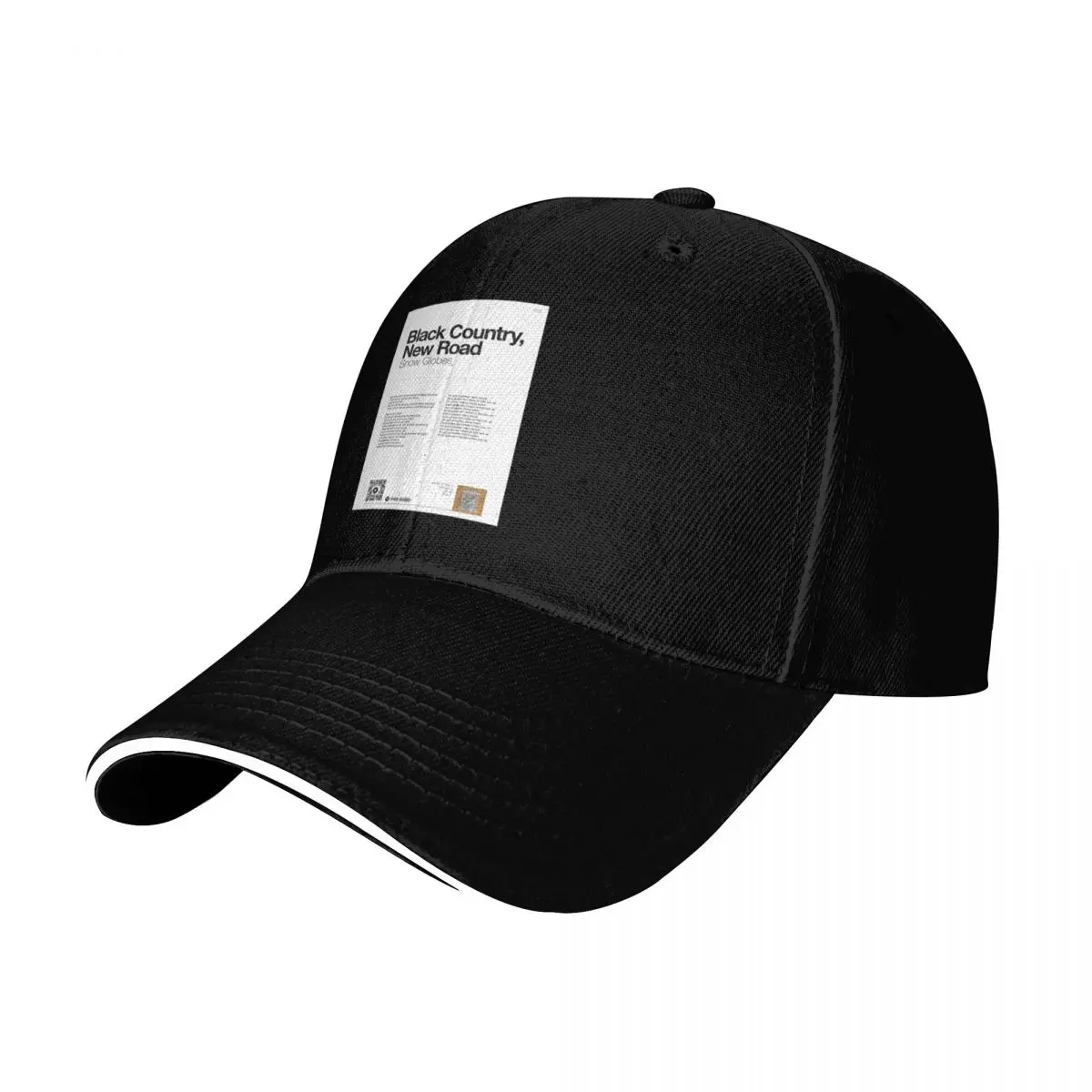 SNOW GLOBES Black Country New Road poster Baseball Cap Lightweight Packable Gift for Him Her Casual Daily Wear