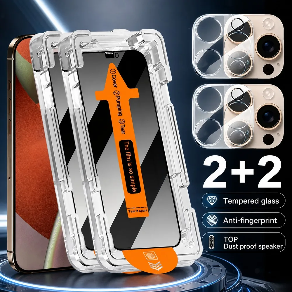 2+2 Stück Privatsphäre-Schutzglas für iPhone 18 Anti-Spy Displayschutz für iPhone 18 Pro 18 Pro Max Kratzfest Bruchsicher