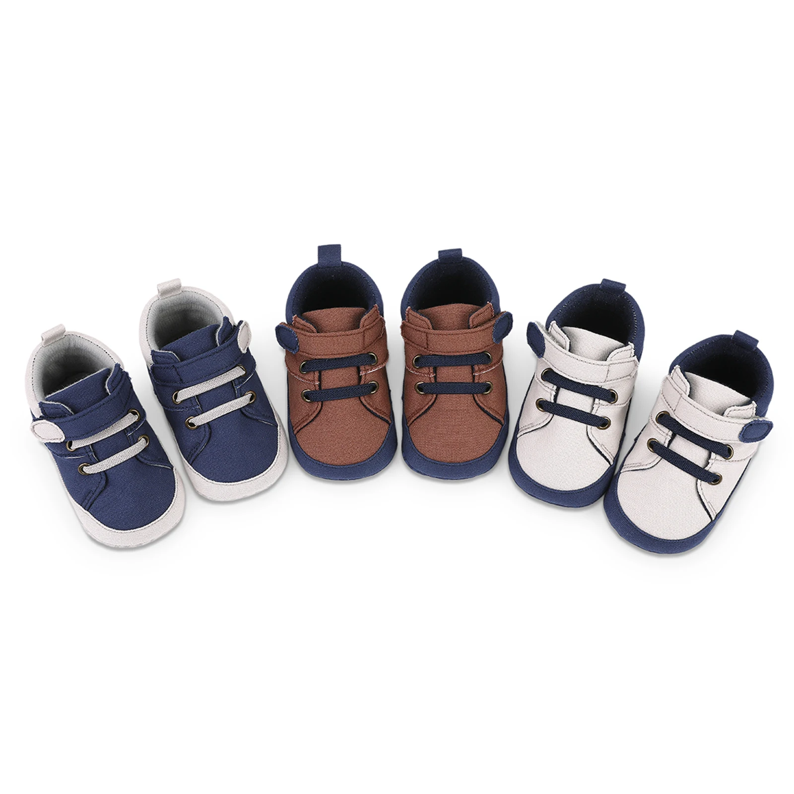 

Mildsown Toddler Boys Shoes Contrast Color Soft Sole Non-slip Baby Walking Shoes Baby Flats First Walkers High Top Shoes