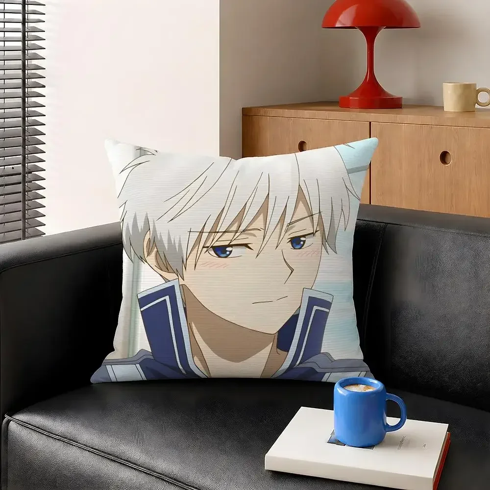 Anime Snow White with the Red Hair Shirayuki Cushion Cover Decorative Pillowcase Soft Short Plush Cozy Durable Sofa Home Decor