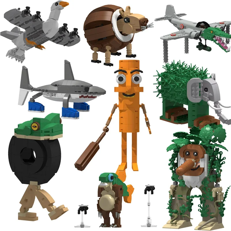 

Новые строительные блоки Tralalero Tralala, итальянский орнамент Brainrot TTung Tung Sahur, фигурки куклы, игрушки для детей, рождественские подарки