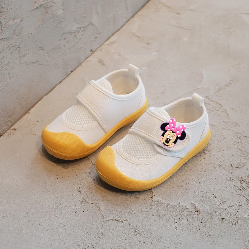 

Disney Spring Summer Children Mesh White Canvas Shoes mickey mouse Indoor Toddler Shoes Boy Girl 2-7 years old Sneakers