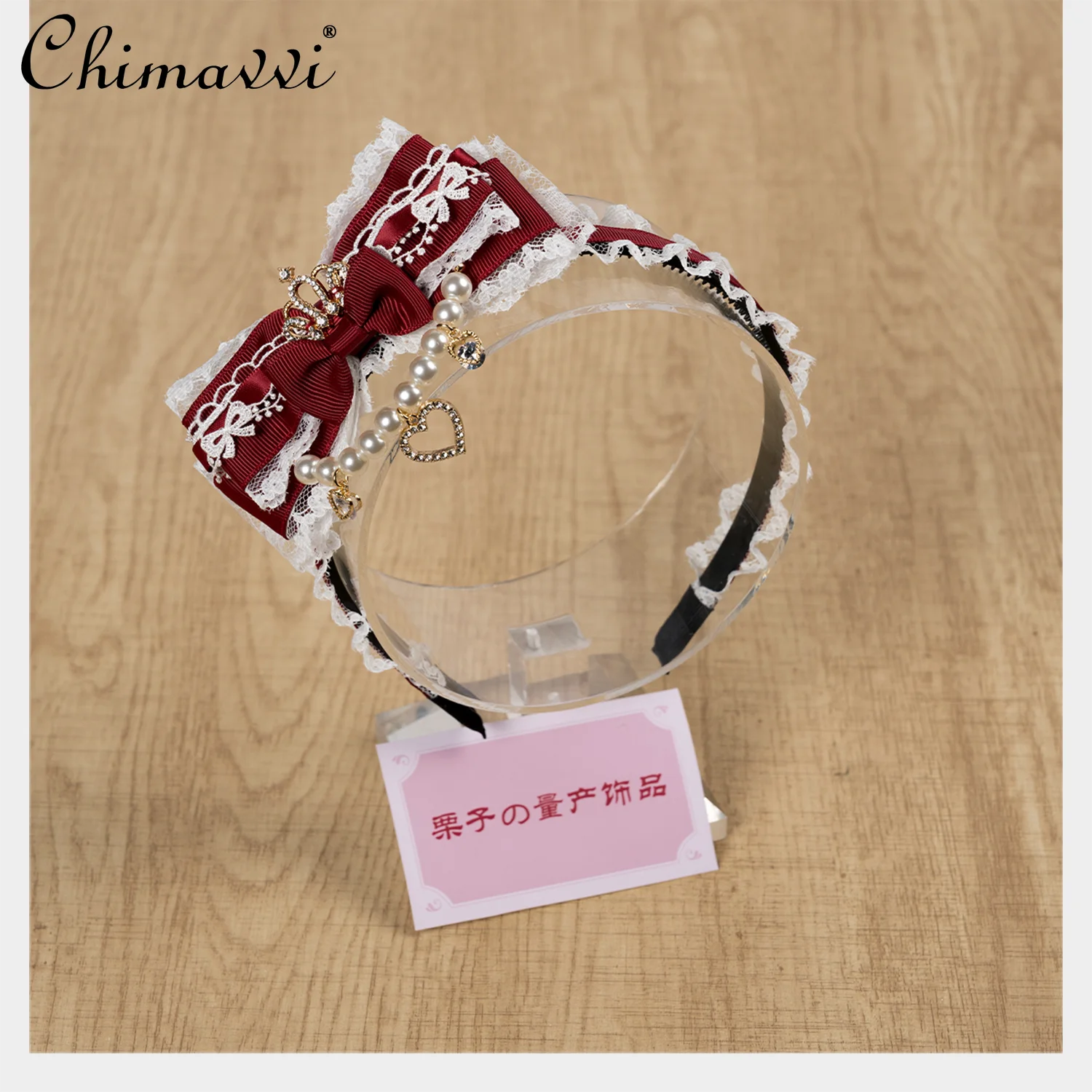 

Japanese Mass-produced Melted Chocolate Headband 2026 New Sweet Cute Three-dimensional Side Bows Lolita Kc Headwear Girls
