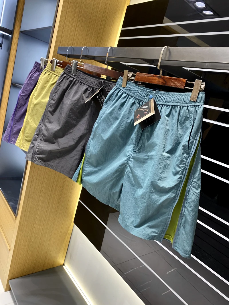 

Спортивные мужские брюки свободного кроя на молнии сбоку, дышащие цветные летние модные повседневные брюки с прямыми штанинами