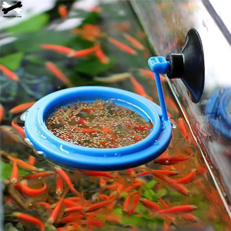 2 Stück Aquarium Fütterung sring Aquarium Station schwimmende Lebensmittels chale Feeder quadratischen Kreis Zubehör Wasser Pflanze Auftrieb Saugnapf