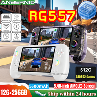 ANBERNIC RG557 Retro Handheld Game Video Player Console Android 14 12G+256G 5.48 inch AMOLED Screen 512G PS2 PSP Games RG 557