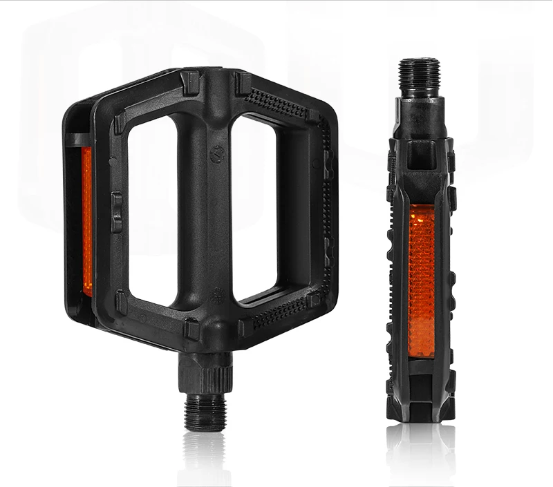WEST BIKING MTB Fahrradpedale Rutschfeste Plattformpedale für Stadt- und Rennräder Fahrradzubehör Ultraleichte Breite Nylon-Reflektorpads – Detail 16