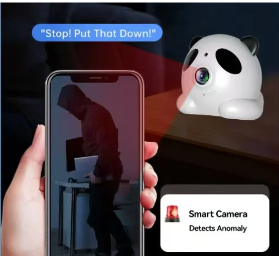 

2MP 1080P P6Slite APP Cute Panda Беспроводная IP-купольная камера AI Обнаружение гуманоидов Домашняя безопасность CCTV Домофон Радионяня