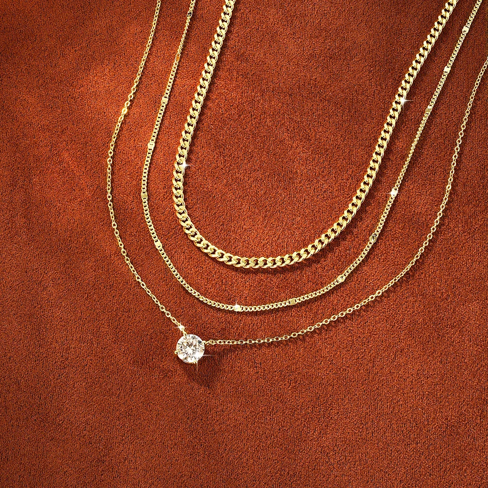 Rrjzz Solitaire 0.5CT-2CT D-Co - огляд і ціна Layered Necklace Set