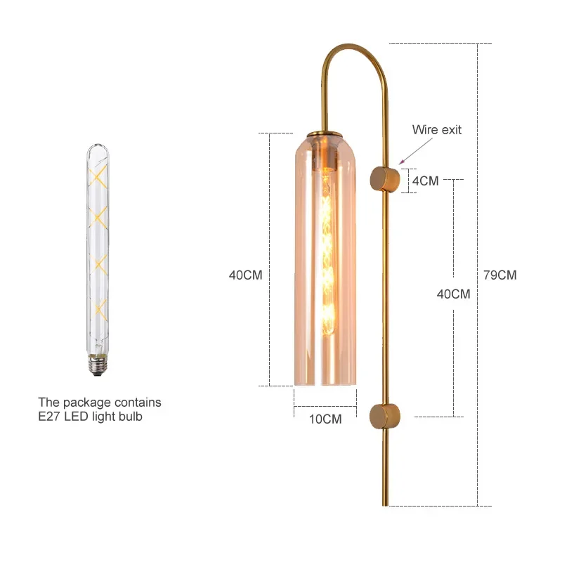 Imagem -06 - Simples Led Luz de Parede de Vidro Lâmpada de Leitura Moderna Quarto Cabeceira Fundo Escadaria Corredor Iluminação Interior em Casa