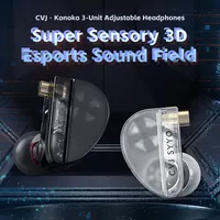 CVJ Konoka 1 Vibration Driver+1DD+1BA High Fidelity Triple Hybrid in Ear 4 Acoustic Modes Wired Tuned Switch Earphones