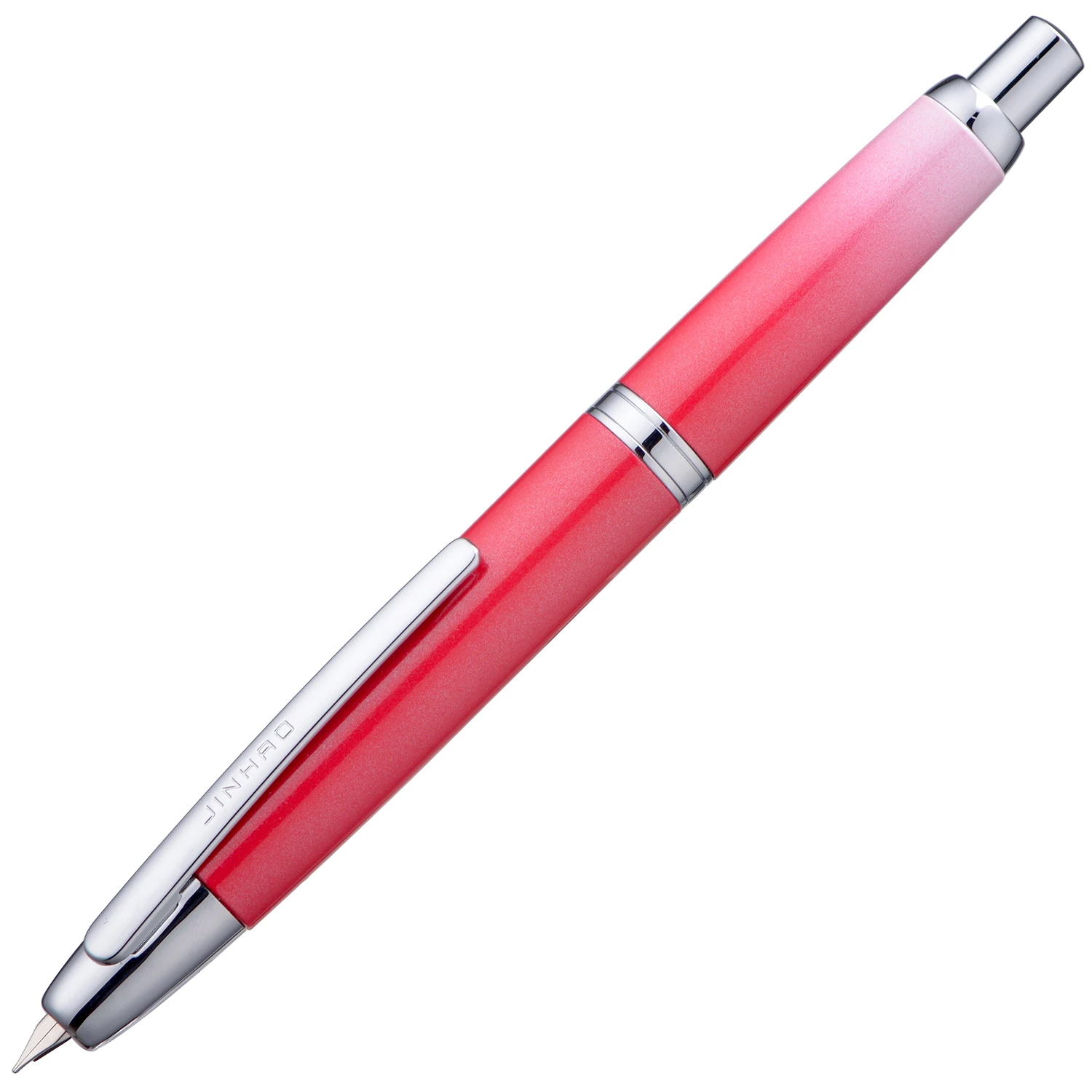 

Limited Edition Color ! Jinhao 10 Retractable Press Fountain Pen EF/F Nib with Ink Converter Writing Gift Pen, Gradient Red