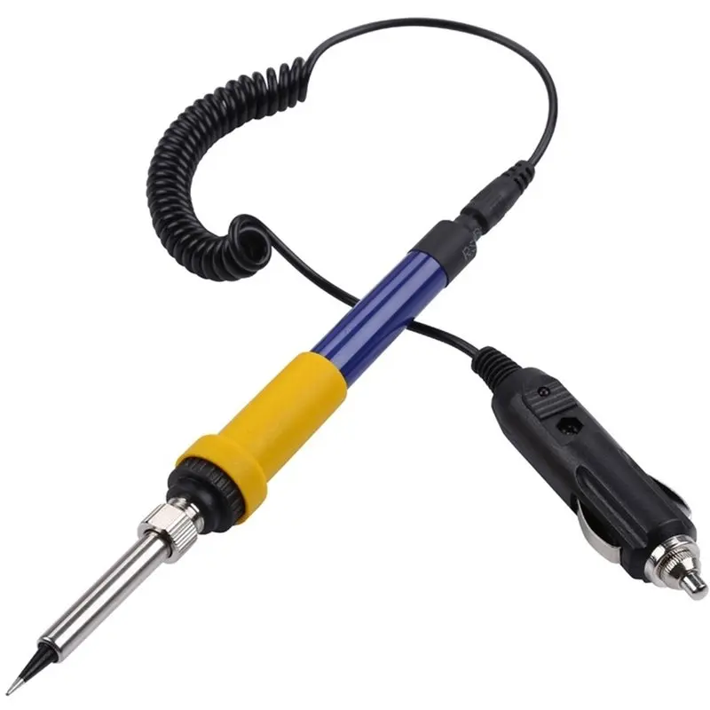 Car Battery Compatible 12V Portable Soldering Iron 60W Low-Voltage Welding Tool For Electronic Repair Workbench Rework