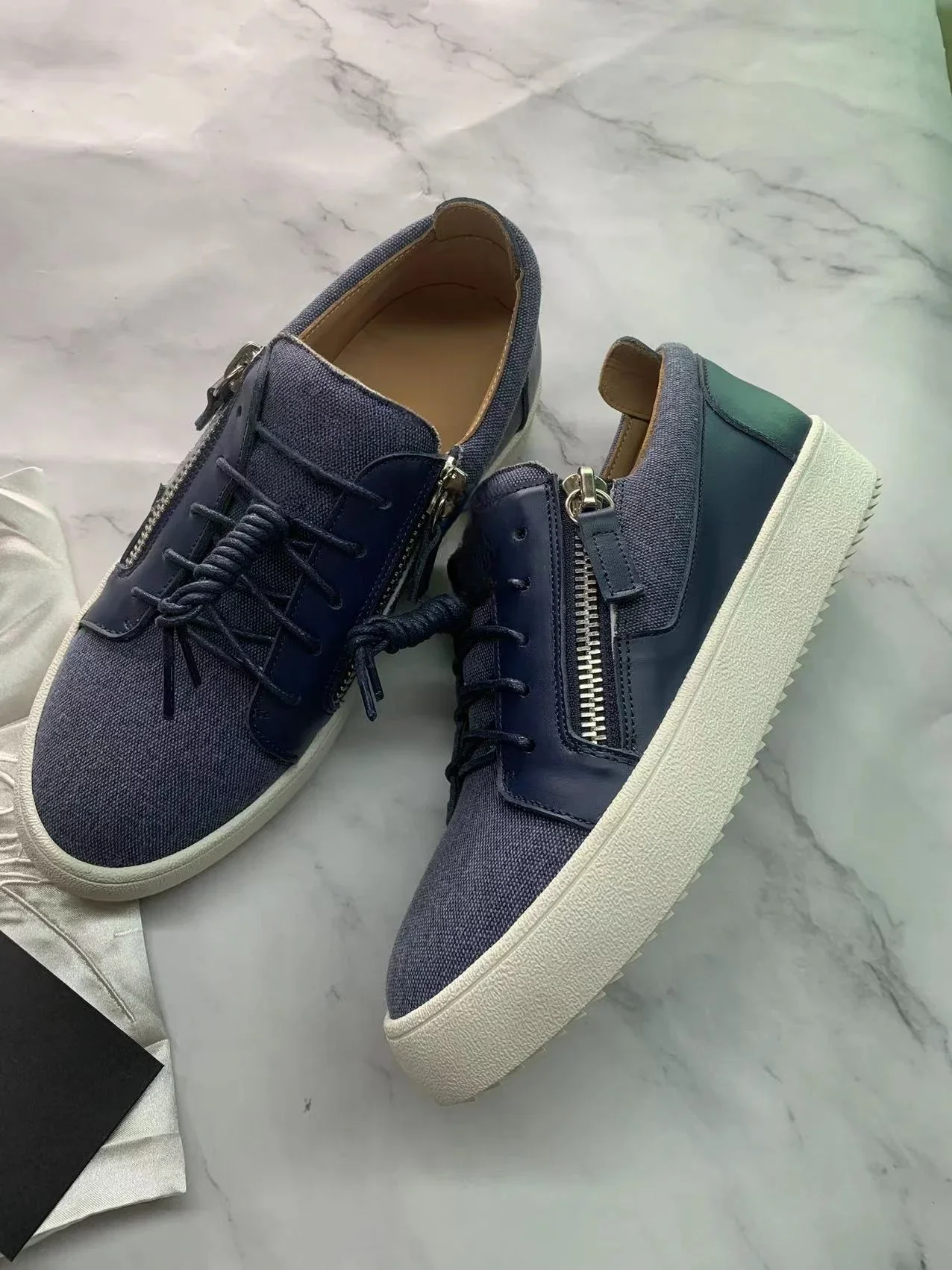 

New Fashion Casual Sneakers for Men Brand Designer Women Tennis shoes Luxury Real Leather GZ Loafers Sports shoes 35-48 G0002