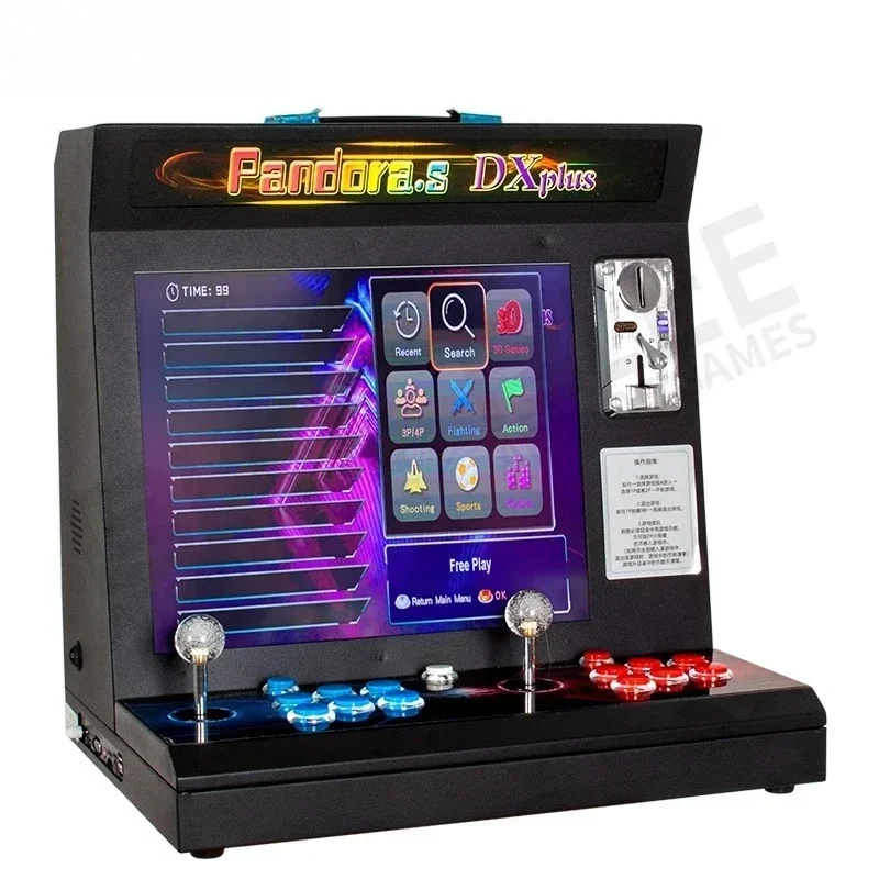 17 Inch Mini Arcade Game Bartop Arcade Box Game Console Video 3D Retro Arcade Game Machine