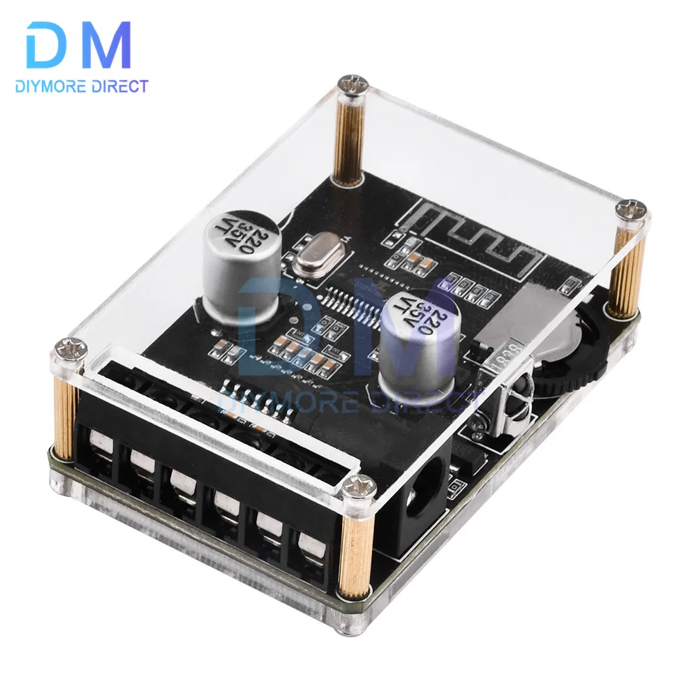 40W Stereo Bluetooth Power Amplifier Board 5V/12V/24V High Power Digital Amplifier Module XY-P40W