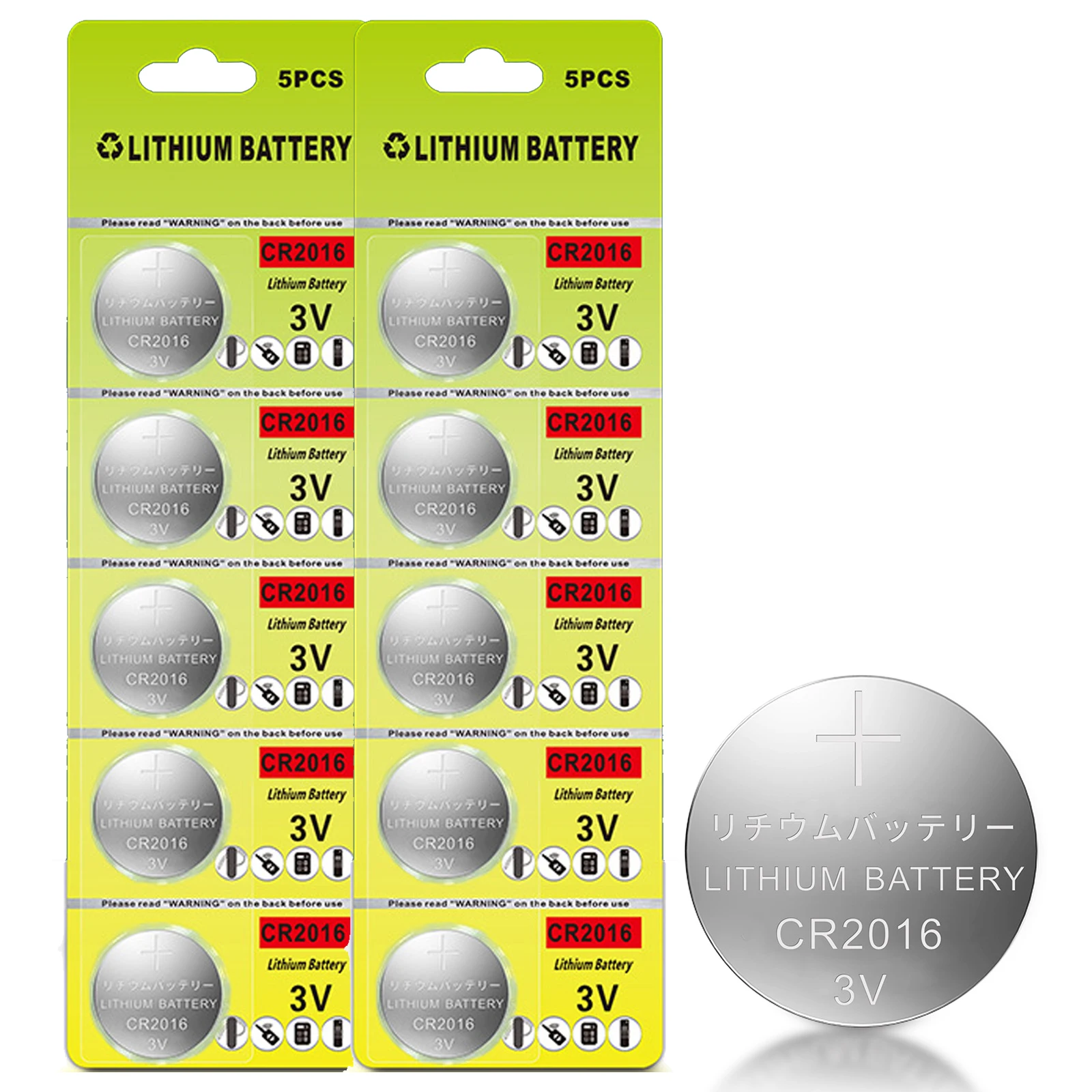 

5-100PK CR2016 Батарейки-таблетки DL2016 ECR2016 BR2016 KCR2016 3V CR2016 Литиевая батарея-таблетка для часов Калькуляторы ключей от машины